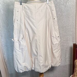 MaxMara Cream Cargo Bubble Midi Skirt